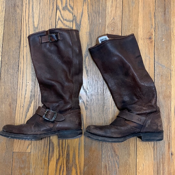 Brown Frye boots - tall - Picture 1 of 6